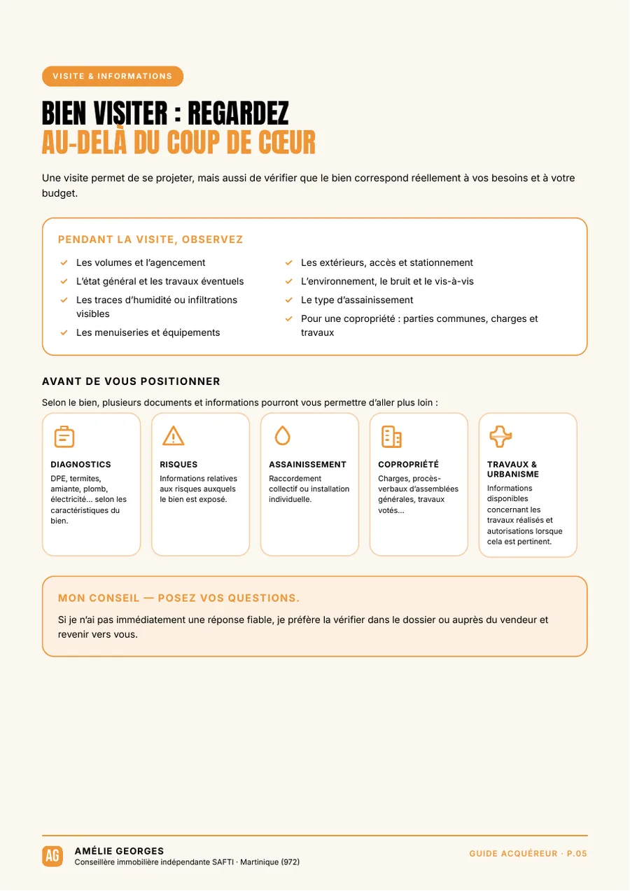 Page du guide : Bien visiter