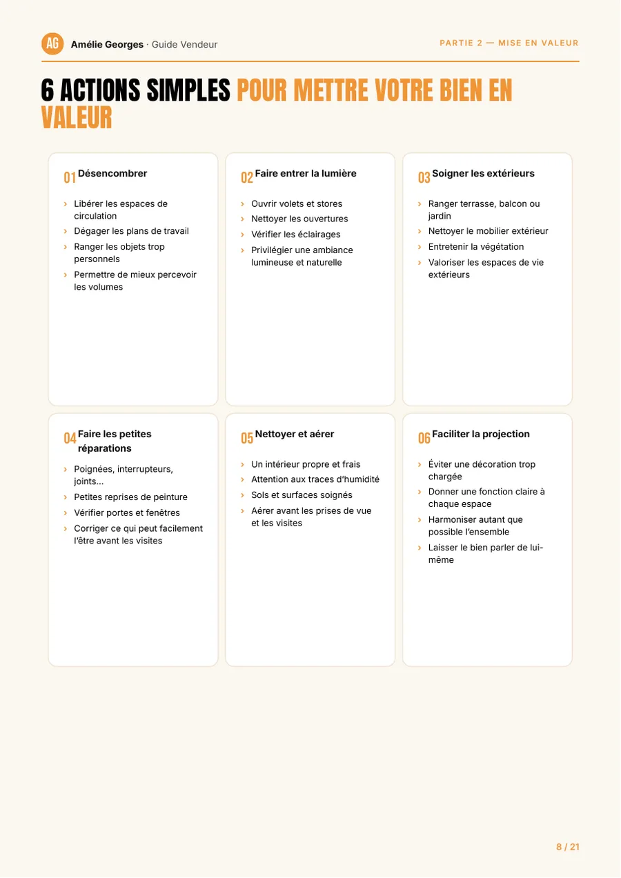 Page du guide : 6 actions pour valoriser